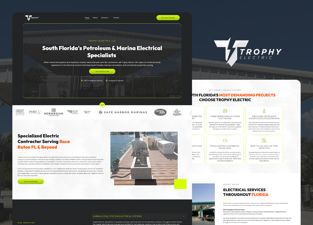 Trophy Electric website