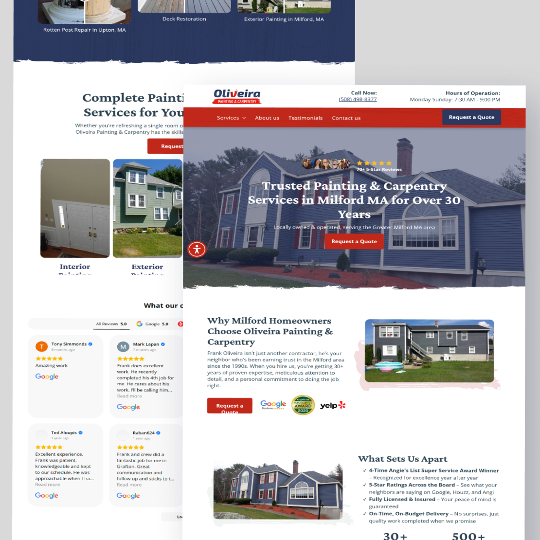 Oliveira Painting & Carpentry website